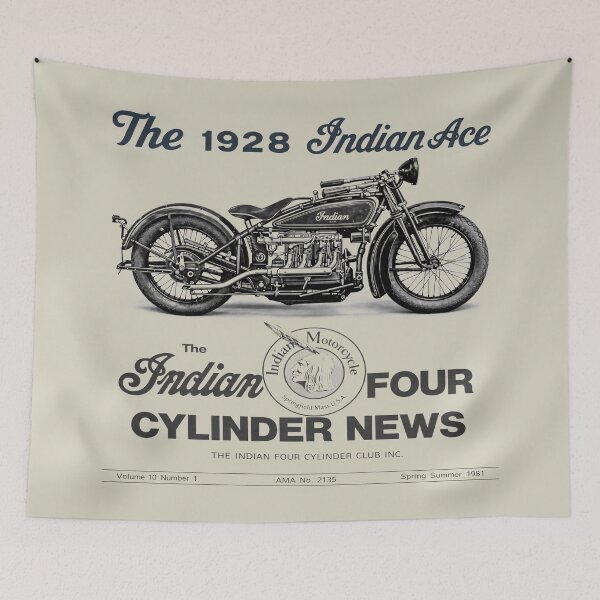 Item preview, 1928 Indian Ace Four Cylinder Vintage Motorcycle Ad Style INDNMTRCYCL designed and sold by EdGraphy.