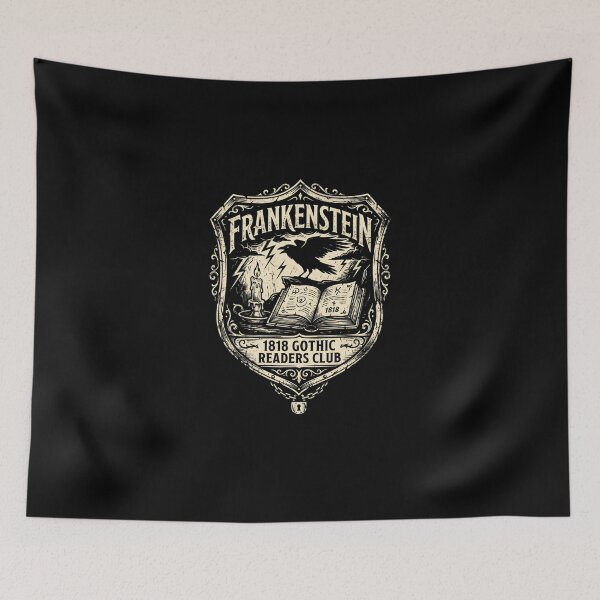 Item preview, Frankenstein 1818 Gothic Readers Club Raven Design designed and sold by Fenay Designs.