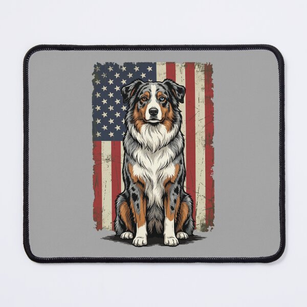 Item preview, Australian Shepherd USA Flag 4th Of July designed and sold by ArleneRowe.