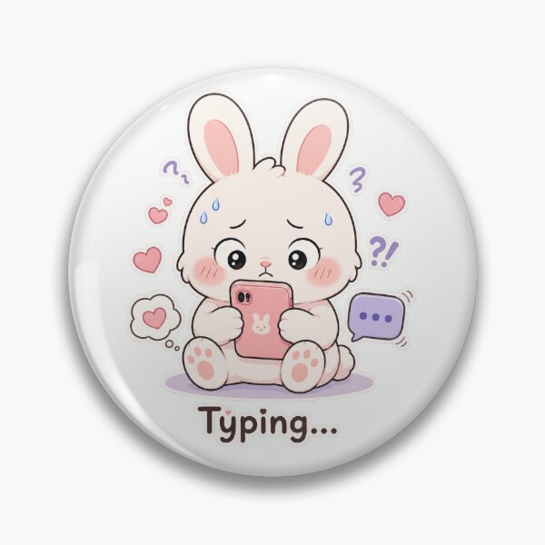 Item preview, Cute Bunny Waiting For Reply Anxiety Mood designed and sold by Sadia  Jannat.