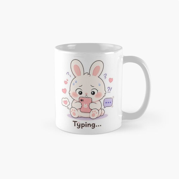 Item preview, Cute Bunny Waiting For Reply Anxiety Mood designed and sold by Sadia  Jannat.