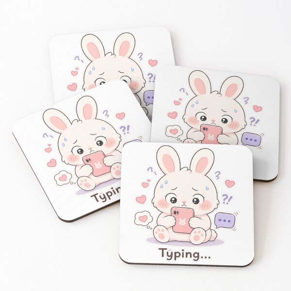 Item preview, Cute Bunny Waiting For Reply Anxiety Mood designed and sold by Sadia  Jannat.
