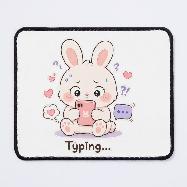 Item preview, Cute Bunny Waiting For Reply Anxiety Mood designed and sold by Sadia  Jannat.