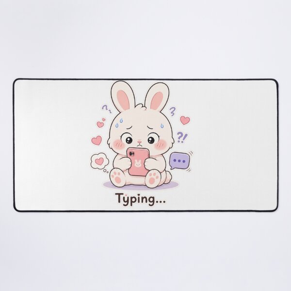 Item preview, Cute Bunny Waiting For Reply Anxiety Mood designed and sold by Sadia  Jannat.