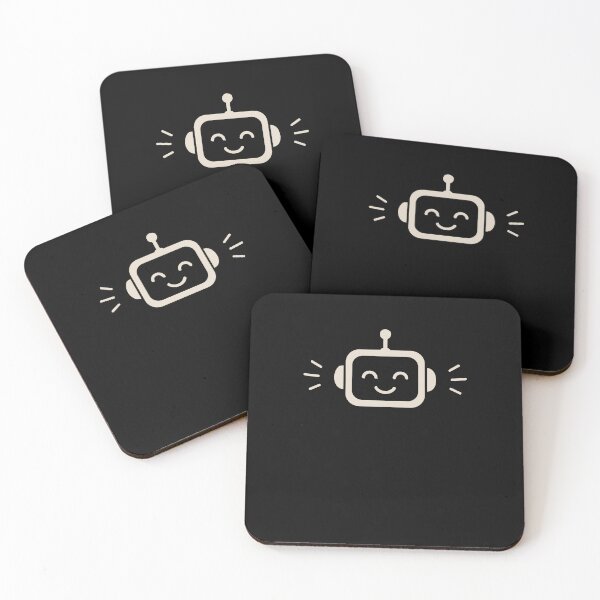 Item preview, Happy Smiling Robot Face AI Bot Icon designed and sold by AntiqueImages.