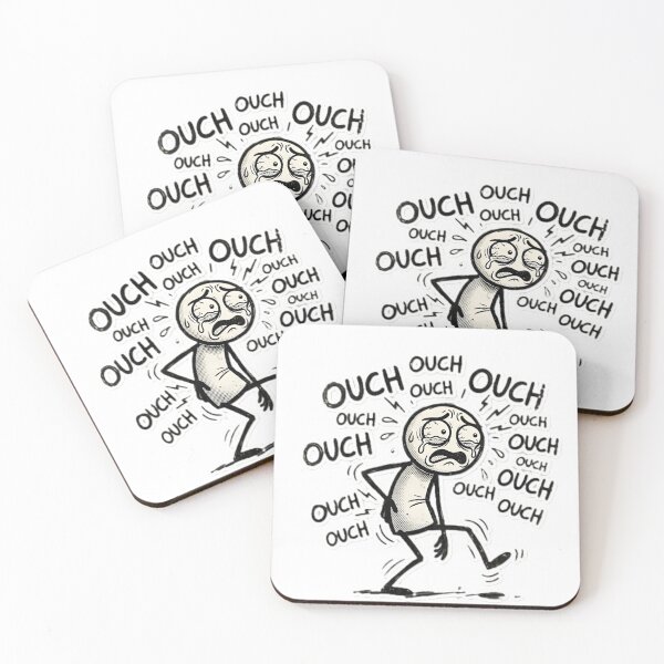 Item preview, Ouch Ouch Ouch – Funny Pain Stickman Meme Relatable Design designed and sold by SoftAuraStudi0.