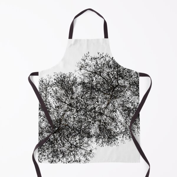 Item preview, A stark, black-and-white style silhouette of intricate tree branches and fine leaves layered against a pure white background. designed and sold by AbulailArt.