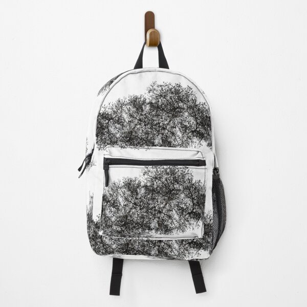 Item preview, A stark, black-and-white style silhouette of intricate tree branches and fine leaves layered against a pure white background. designed and sold by AbulailArt.