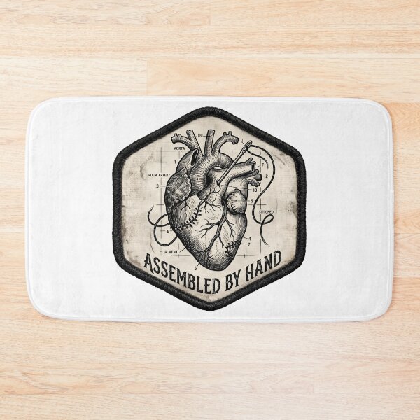 Item preview, Assembled By Hand Frankenstein Stitched Heart Patch designed and sold by Fenay Designs.