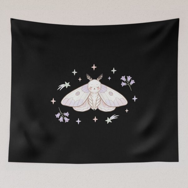 Item preview, Cute Pastel Luna Moth and Stars designed and sold by PastelNightfall.