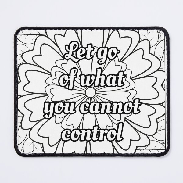 Item preview, Mandala Coloring Page - Let Go of What You Cannot Control - Zen Printable designed and sold by BreathAndColor.