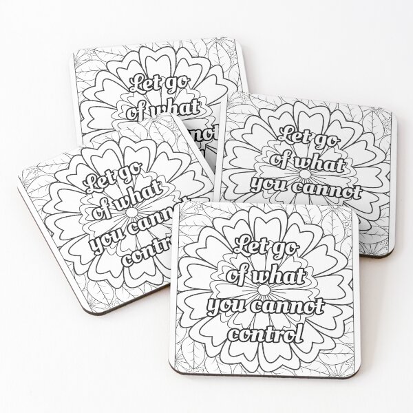 Item preview, Mandala Coloring Page - Let Go of What You Cannot Control - Zen Printable designed and sold by BreathAndColor.