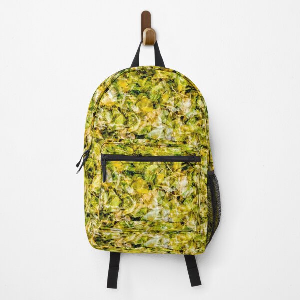 Item preview, Abstract Multiple Exposure of Fallen Yellow and Green Autumn Leaves Creating a Dense Textured Pattern designed and sold by AbulailArt.