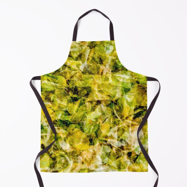 Item preview, Abstract Multiple Exposure of Fallen Yellow and Green Autumn Leaves Creating a Dense Textured Pattern designed and sold by AbulailArt.