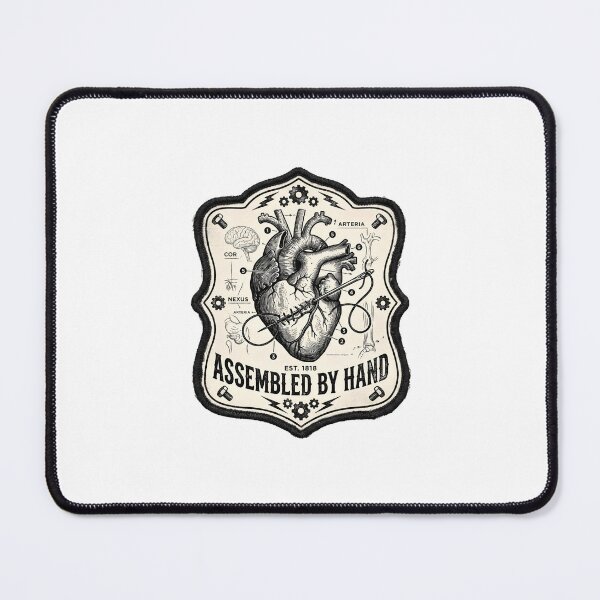 Item preview, Assembled By Hand Frankenstein Anatomical Heart Badge designed and sold by Fenay Designs.