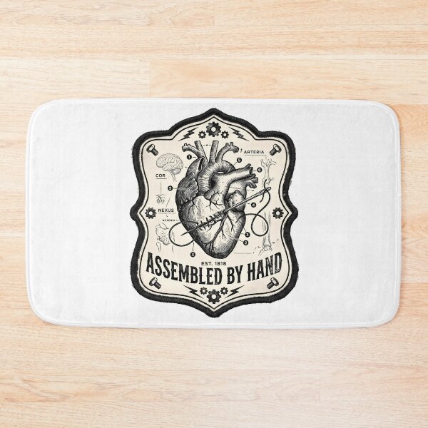 Item preview, Assembled By Hand Frankenstein Anatomical Heart Badge designed and sold by Fenay Designs.