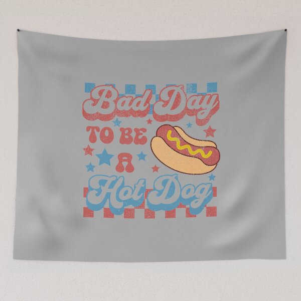 Item preview, Bad Day to Be A Hot Dog Funny BBQ Grilling 4th of July designed and sold by ArleneRowe.