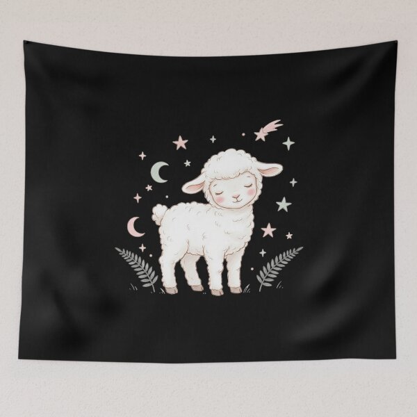 Item preview, Sleepy Baby Lamb in Starlight designed and sold by PastelNightfall.