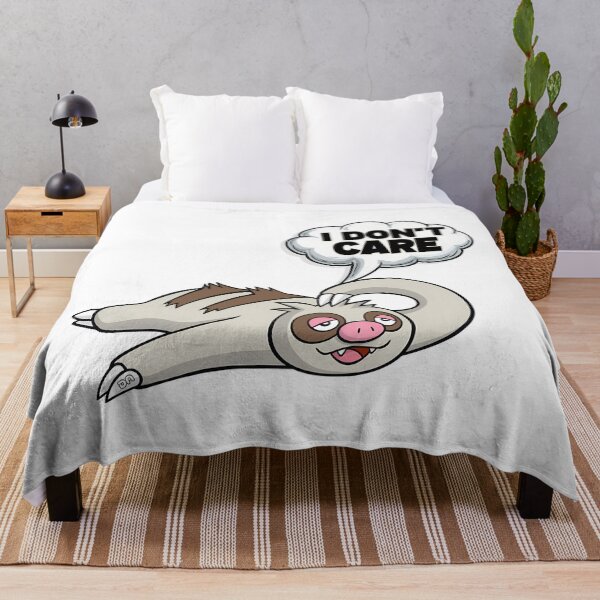 Item preview, Funny Sloth I Don't Care Cartoon Sarcastic Quote Illustration designed and sold by DesignArtist.ia.