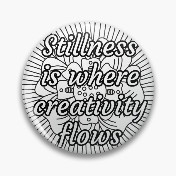 Item preview, Mandala Coloring Page - Stillness Is Where Creativity Flows - Creative Printable designed and sold by BreathAndColor.