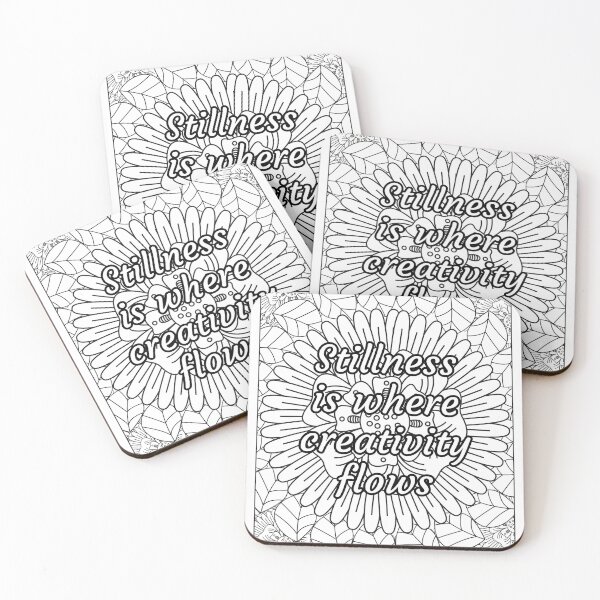Item preview, Mandala Coloring Page - Stillness Is Where Creativity Flows - Creative Printable designed and sold by BreathAndColor.