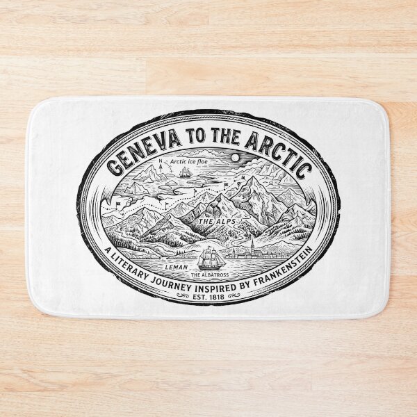 Item preview, Geneva To The Arctic Frankenstein Literary Journey Map designed and sold by Fenay Designs.