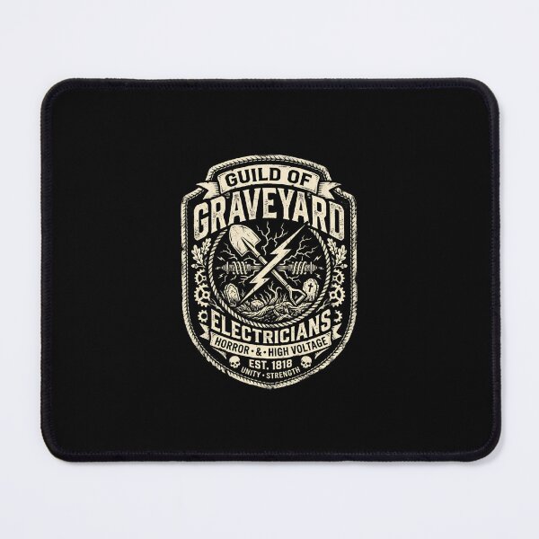 Item preview, Guild Of Graveyard Electricians Frankenstein High Voltage Badge designed and sold by Fenay Designs.