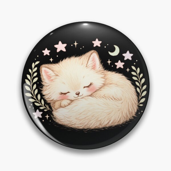 Item preview, Curled Up Sleepy Arctic Fox designed and sold by PastelNightfall.