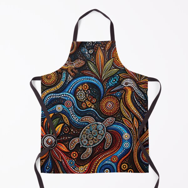 Item preview, Aboriginal Inspired Dot Art - Australian Flora Fauna Pattern designed and sold by GrinGalore.