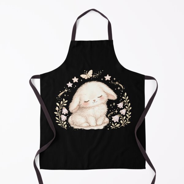 Item preview, Peaceful Sleeping White Bunny with Magical Bellflowers designed and sold by PastelNightfall.