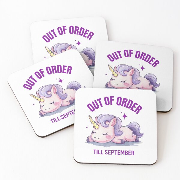 Item preview, Out Of Order Till September - Sleepy Chibi Unicorn designed and sold by ArtisticDesignsbyLinda.