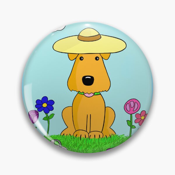 Item preview, Cartoon Terrier Dog in the Garden  designed and sold by LesleySilly.