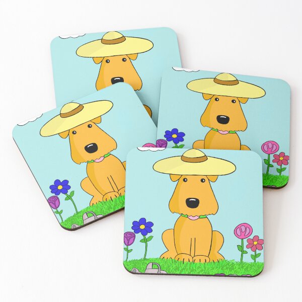 Item preview, Cartoon Terrier Dog in the Garden  designed and sold by LesleySilly.