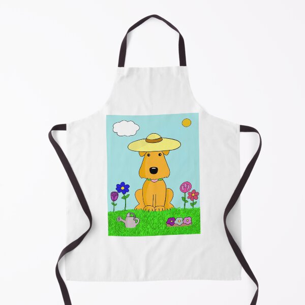 Item preview, Cartoon Terrier Dog in the Garden designed and sold by LesleySilly.