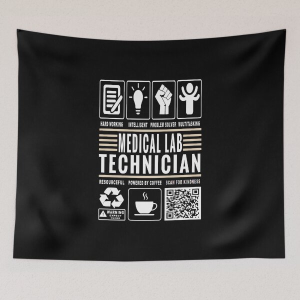Item preview,  Funny Medical Lab Technician Job Description Icons QR Code designed and sold by MerchMaxxing.