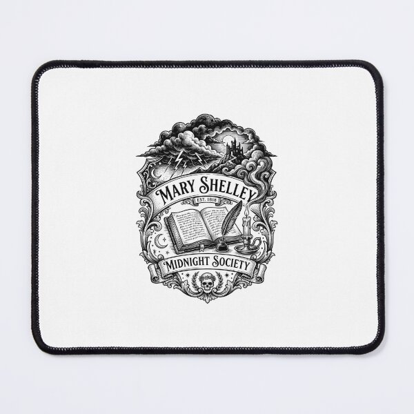 Item preview, Mary Shelley Midnight Society Frankenstein Gothic Book Badge designed and sold by Fenay Designs.
