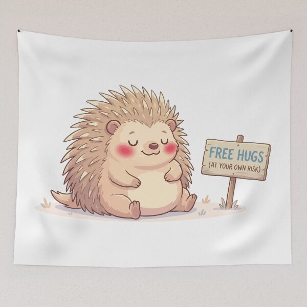 Item preview, The Ouch Potato Funny Cute Porcupine Free Hugs designed and sold by Petzzz.