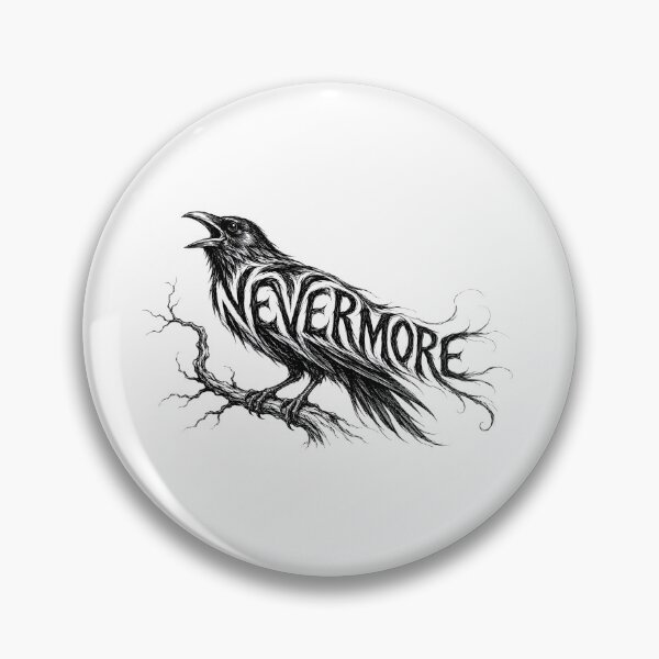 Item preview, Nevermore Raven Edgar Allan Poe Gothic Bird Art designed and sold by Fenay Designs.