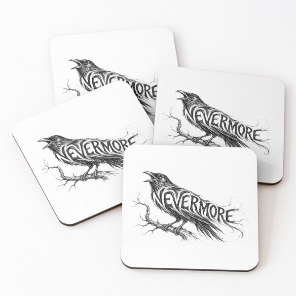 Item preview, Nevermore Raven Edgar Allan Poe Gothic Bird Art designed and sold by Fenay Designs.