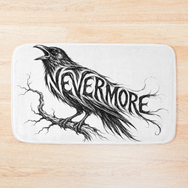 Item preview, Nevermore Raven Edgar Allan Poe Gothic Bird Art designed and sold by Fenay Designs.