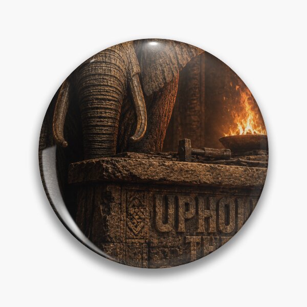 Item preview, Master Builder Uphold The Craft Elephant Industrial Forge Noir Art Print designed and sold by SavannaStrikes.