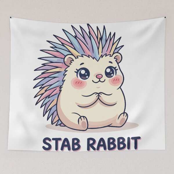 Item preview, Stab Rabbit Funny Introvert Porcupine Meme designed and sold by Petzzz.