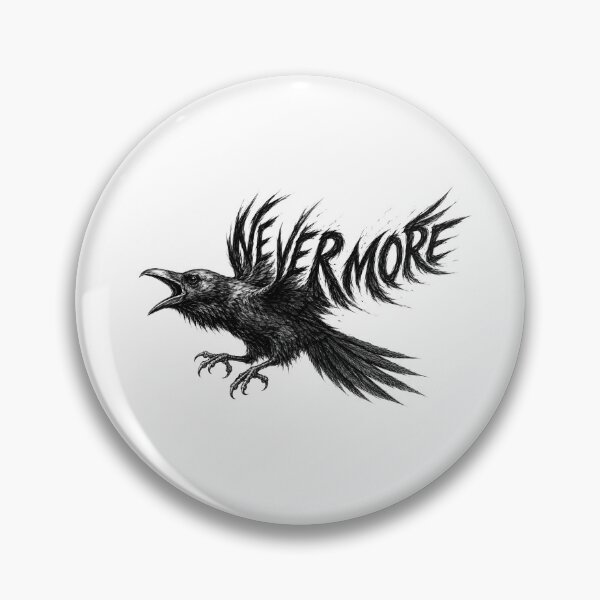 Item preview, Nevermore Flying Raven Edgar Allan Poe Gothic Design designed and sold by Fenay Designs.