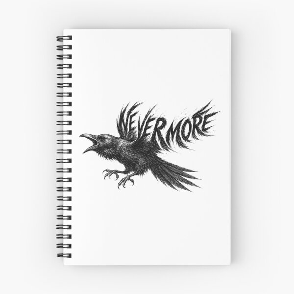 Artikelvorschau, Nevermore Flying Raven Edgar Allan Poe Gothic Design entworfen und verkauft von Fenay Designs.