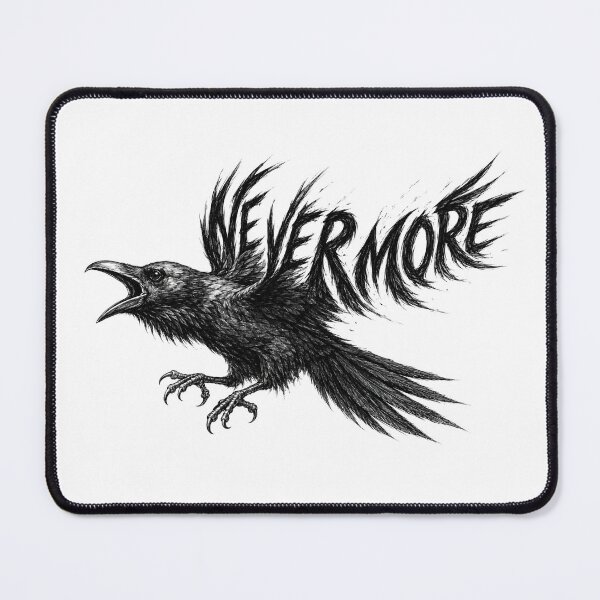 Item preview, Nevermore Flying Raven Edgar Allan Poe Gothic Design designed and sold by Fenay Designs.