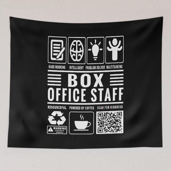 Item preview, Funny Box Office Staff Job Description Icons QR Code designed and sold by MerchMaxxing.
