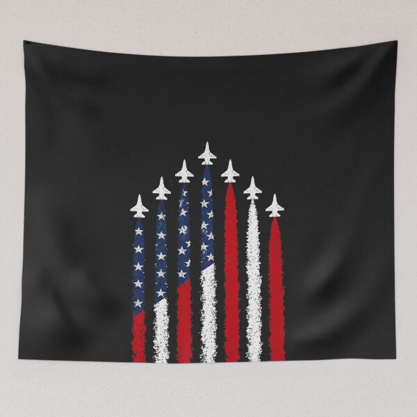 Item preview, Patriotic Red White Blue American Flag Fighter Jets 4th July designed and sold by CriseldaBruning.
