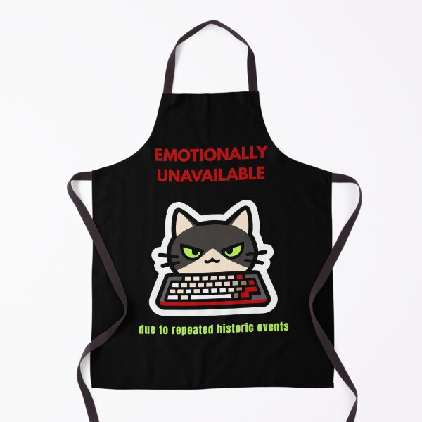 Item preview, Emotionally Unavailable Cat Meme Pandemic Burnout Repeated Events Humor designed and sold by ContigoART.