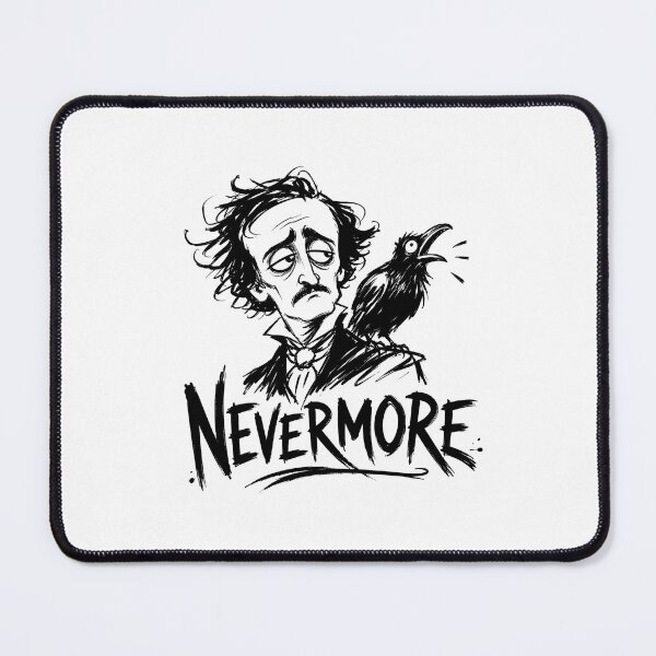 Item preview, Nevermore Edgar Allan Poe And Raven Gothic Illustration designed and sold by Fenay Designs.