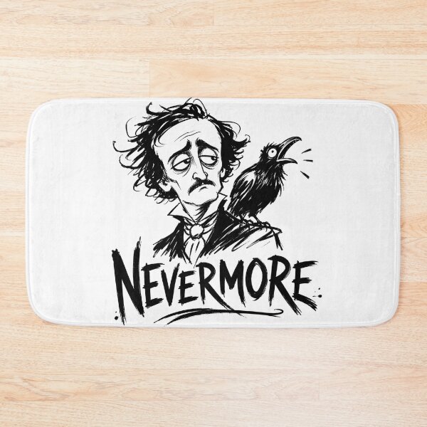 Item preview, Nevermore Edgar Allan Poe And Raven Gothic Illustration designed and sold by Fenay Designs.